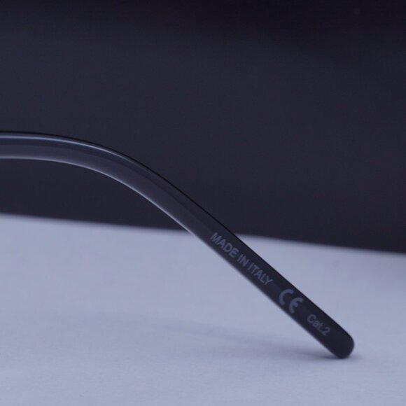 Saint Laurent SL409 003 Cat Eye Sunglasses - Silver/Black/Green - Picture 6 of 9